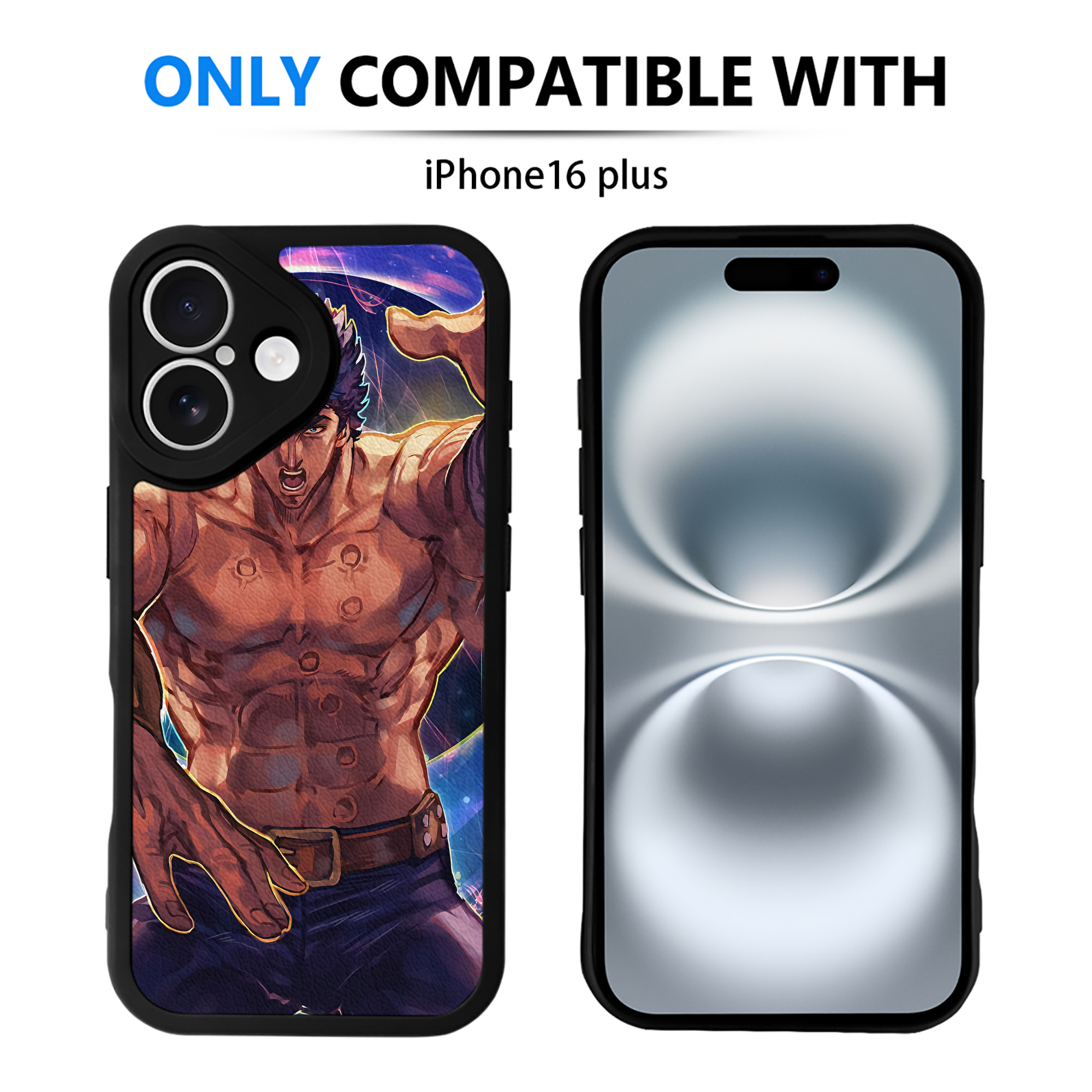 （画像用） 北斗の拳 Fist of the North Star 【iPhone 16シリーズ対応】シリコンスマホケース（レザー調） 材質：シリコン